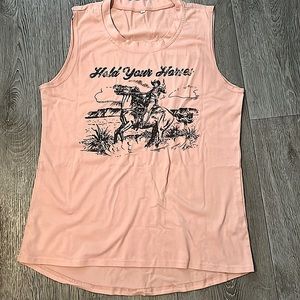 Hold Your Horses Graphic Tank top Teeshirt